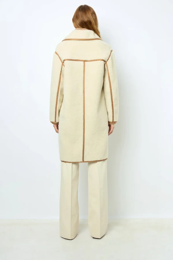 Best Sale ANNA - High-waisted wide-leg pants in jean Coats