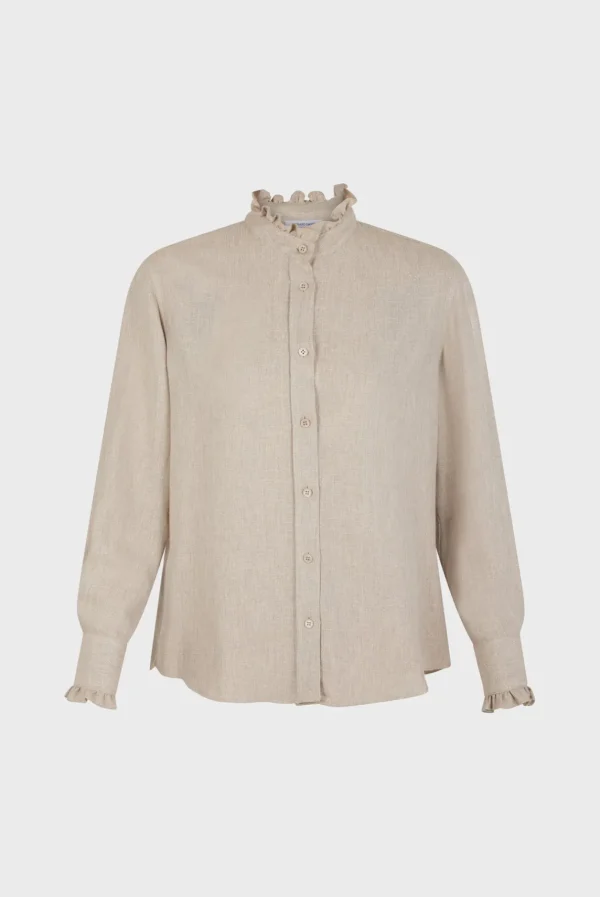 Discount ANNA - High-waisted wide-leg pants in jean Shirts & Blouses
