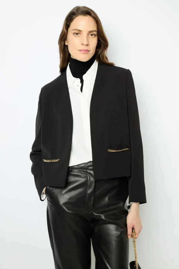 Best Sale Black jacket with gold chains - MIRIELLE Jackets