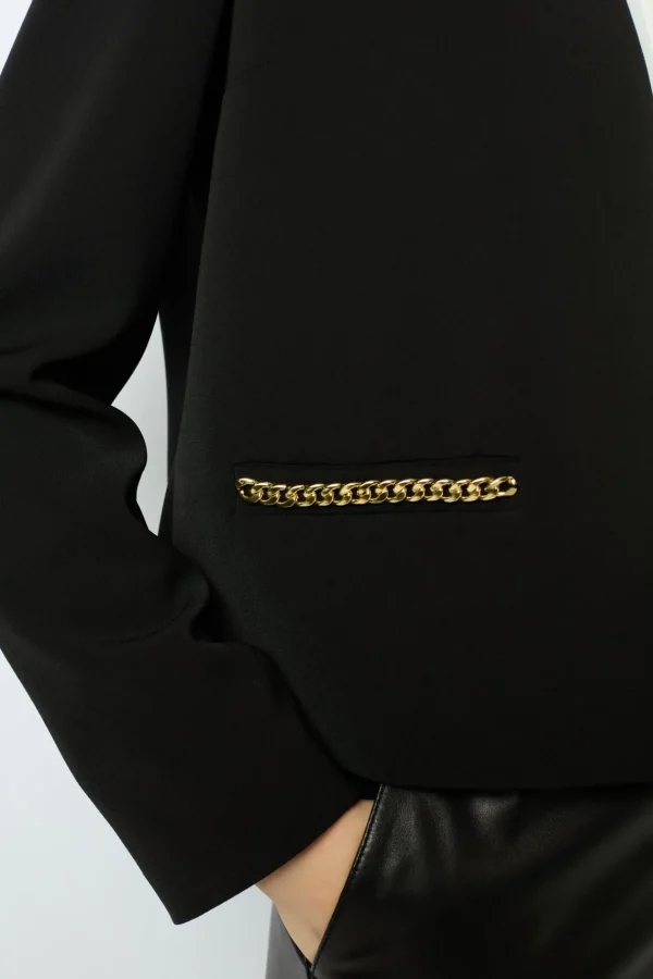 Best Sale Black jacket with gold chains - MIRIELLE Jackets