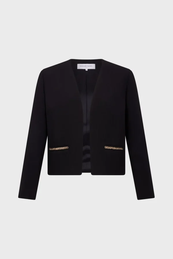 Best Sale Black jacket with gold chains - MIRIELLE Jackets