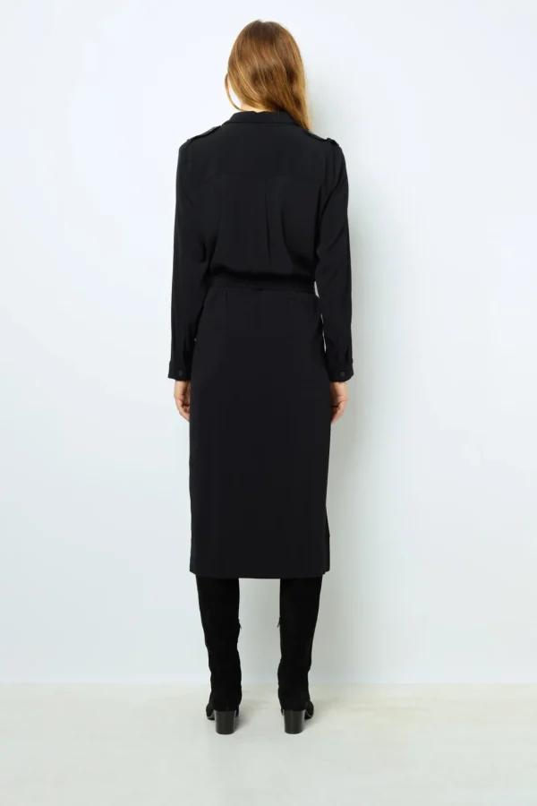 Shop Black maxi dress with lace - SIRENA Dresses