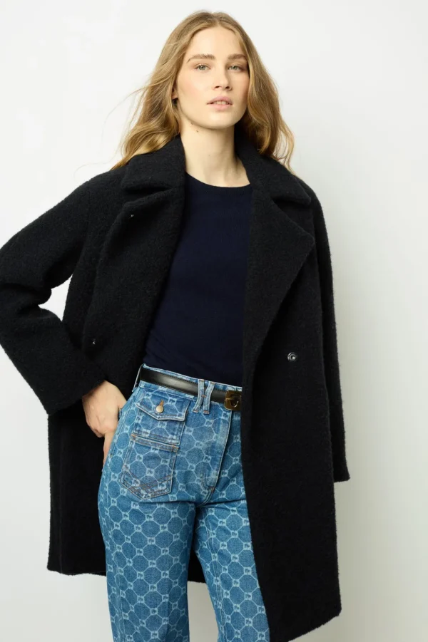 Cheap Bouclette mid-length coat - LYSANDRA Coats