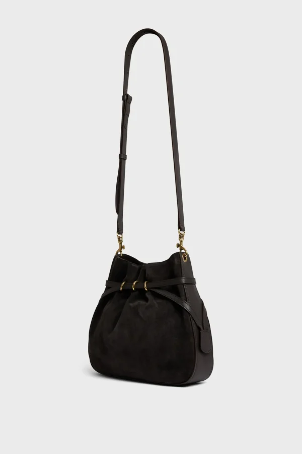 Cheap Bucket bag in suede leather - ROMY Shoulder Bags | Bucket Bags