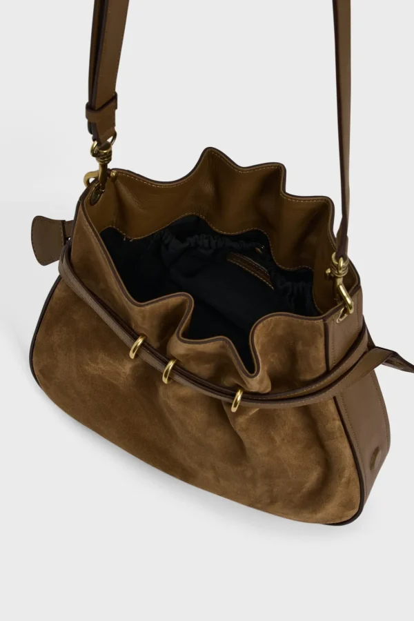 Discount Bucket bag in suede leather - ROMY Shoulder Bags | Bucket Bags