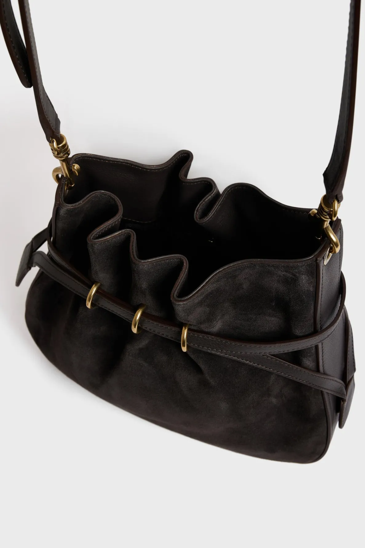 bucket_bag_in_suede_leath_3.webp Cheap Bucket bag in suede leather - ROMY Shoulder Bags | Bucket Bags
