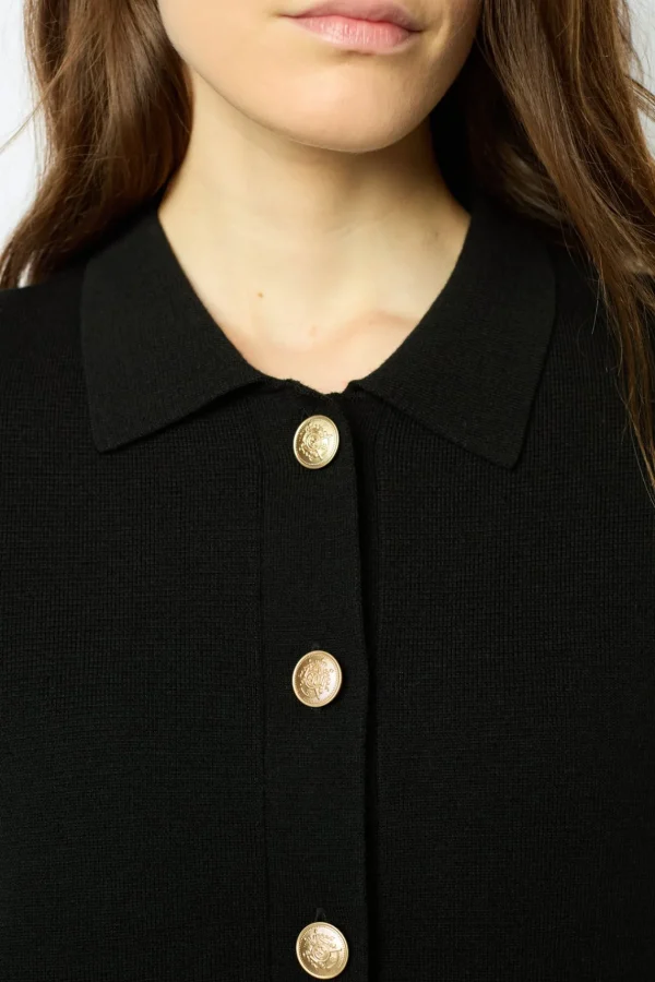 Online Cardigan with golden buttons - JULIE Knitwear