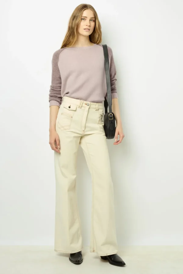 Online Cashmere sweater in tonal shades - JALINA Knitwear