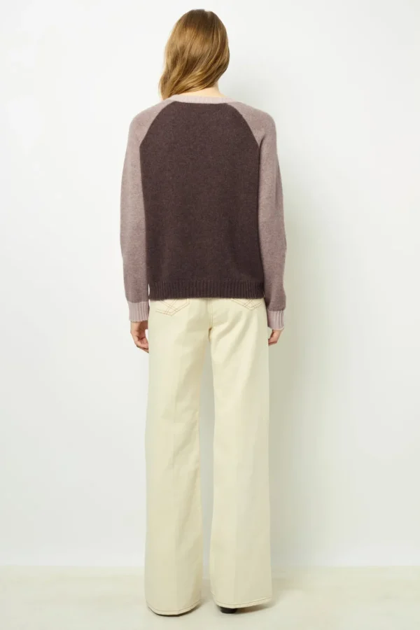 Online Cashmere sweater in tonal shades - JALINA Knitwear