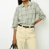 Hot Check shirt with lurex - BELLE Shirts & Blouses