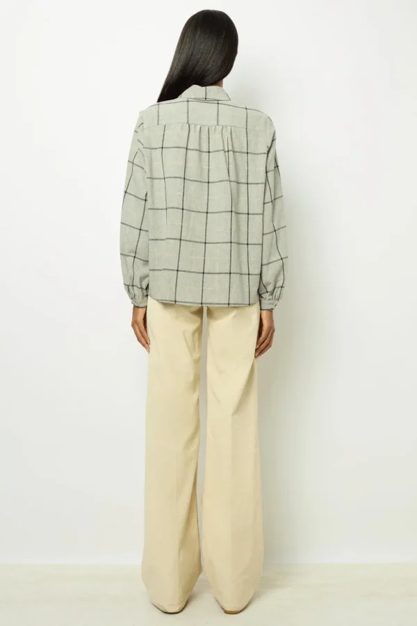Hot Check shirt with lurex - BELLE Shirts & Blouses