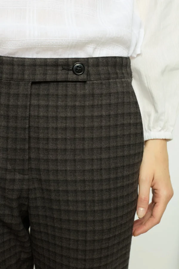 Cheap Checked slim pants - NOELIE Trousers