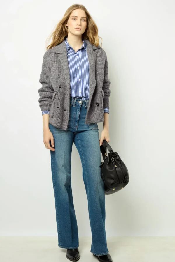 Hot Chunky knit collar cardigan - JOESSE Knitwear