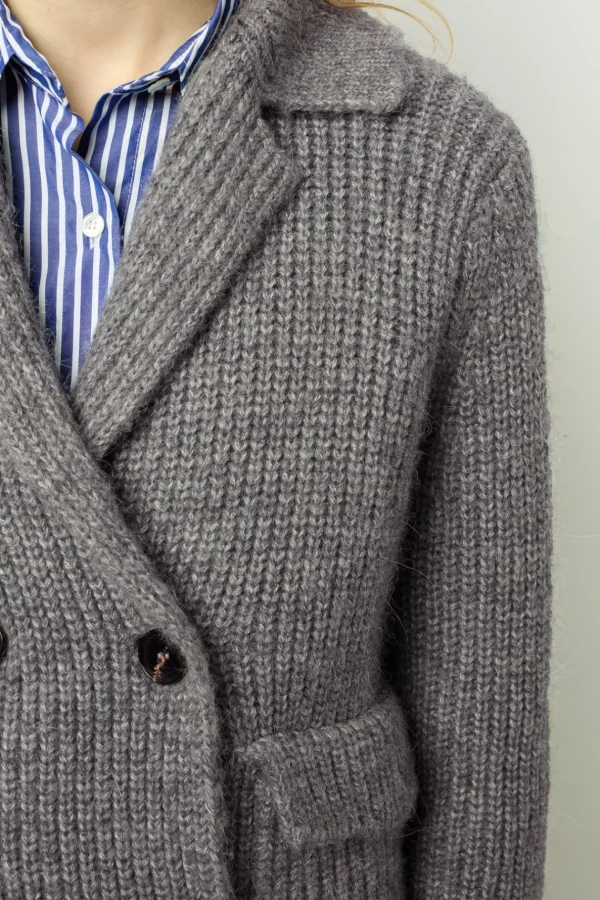 Hot Chunky knit collar cardigan - JOESSE Knitwear