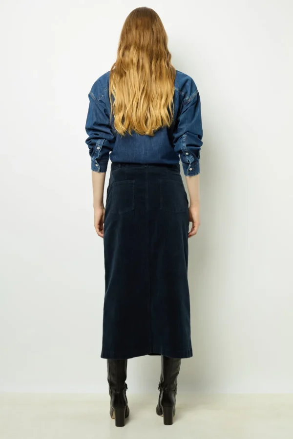 Cheap Corduroy midi skirt - CASSIDIE Skirts