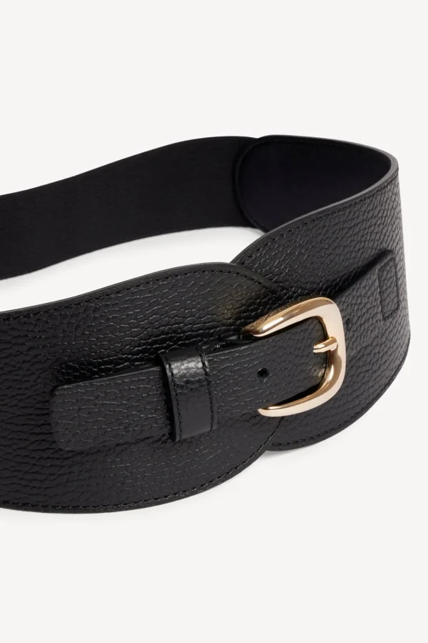 Cheap Corset belt in grainy leather - OLYMPE Belts