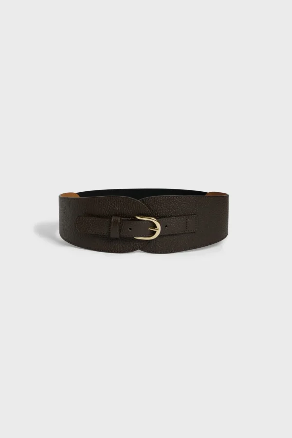 Outlet Corseted belt in leather - OLYMPE Belts