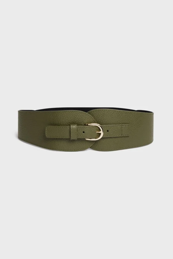 Outlet Corseted belt in leather - OLYMPE Belts
