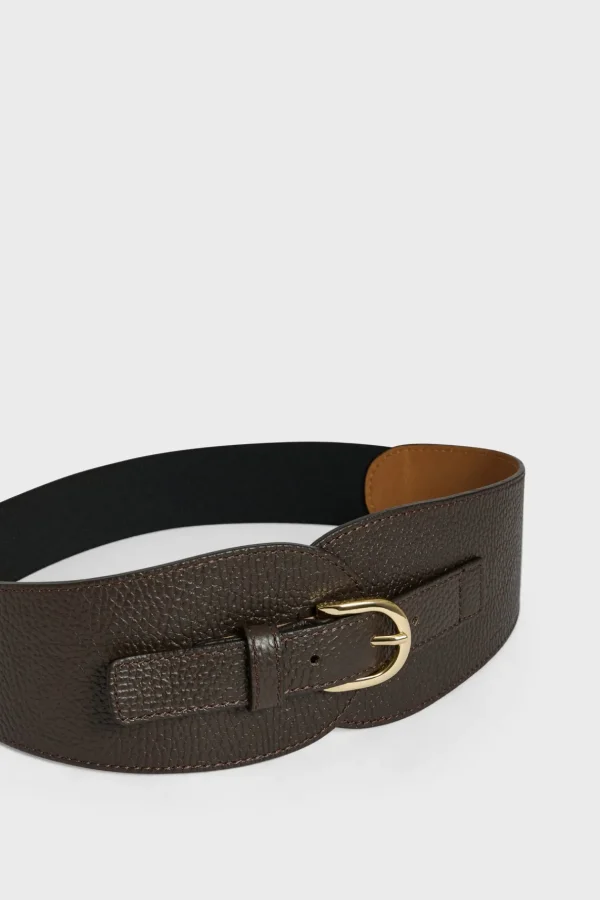 Outlet Corseted belt in leather - OLYMPE Belts