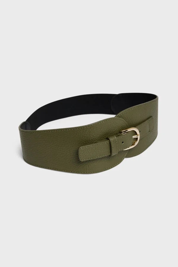 Outlet Corseted belt in leather - OLYMPE Belts