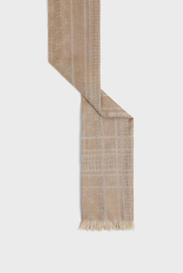 Best Sale Cotton and modal scarf with monogram - DOMITILLE Scarves