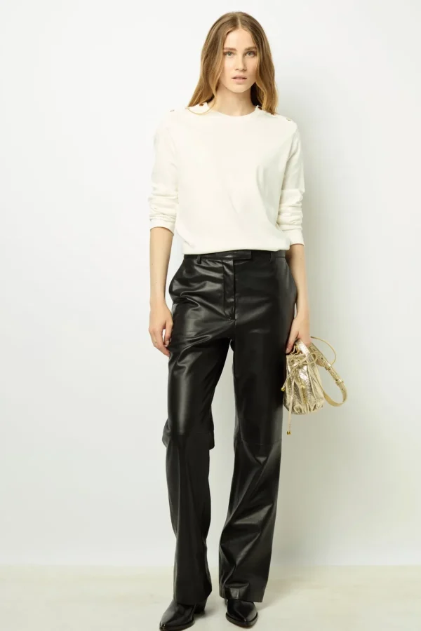 Flash Sale Cotton long sleeve T-shirt - AUDELIE Tops & T-Shirts