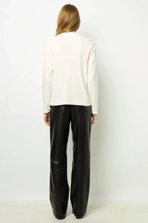 Flash Sale Cotton long sleeve T-shirt - AUDELIE Tops & T-Shirts