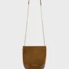 Best Crossbody bag in suede leather - LE MINI CHARLOTTE Shoulder Bags | Bucket Bags