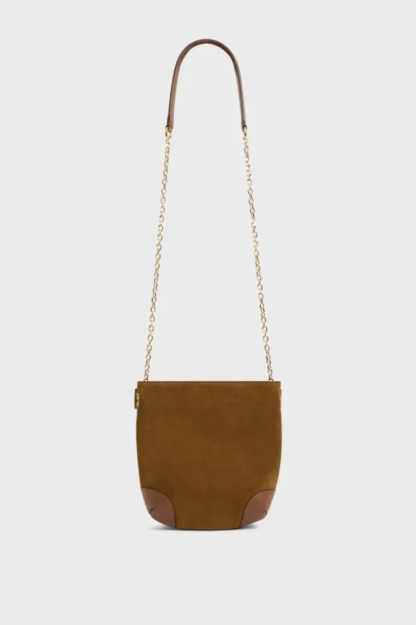 Best Crossbody bag in suede leather - LE MINI CHARLOTTE Shoulder Bags | Bucket Bags