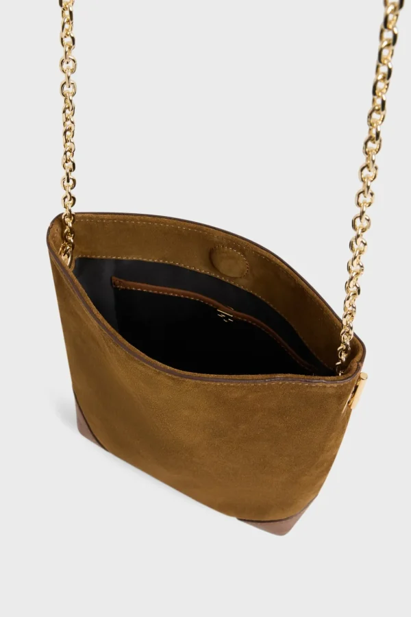 Best Crossbody bag in suede leather - LE MINI CHARLOTTE Shoulder Bags | Bucket Bags