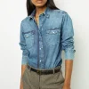 Shop Denim shirt - AIMEE Shirts & Blouses