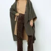Outlet Double-face wool hooded cape - LUDMILLA Coats
