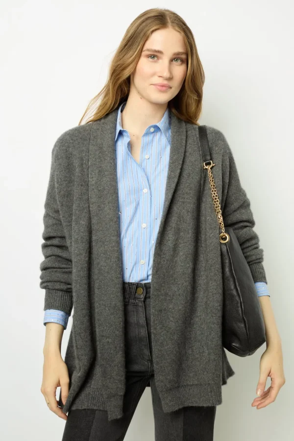 Shop Edge to edge, open cashmere cardigan - JOHANA Knitwear