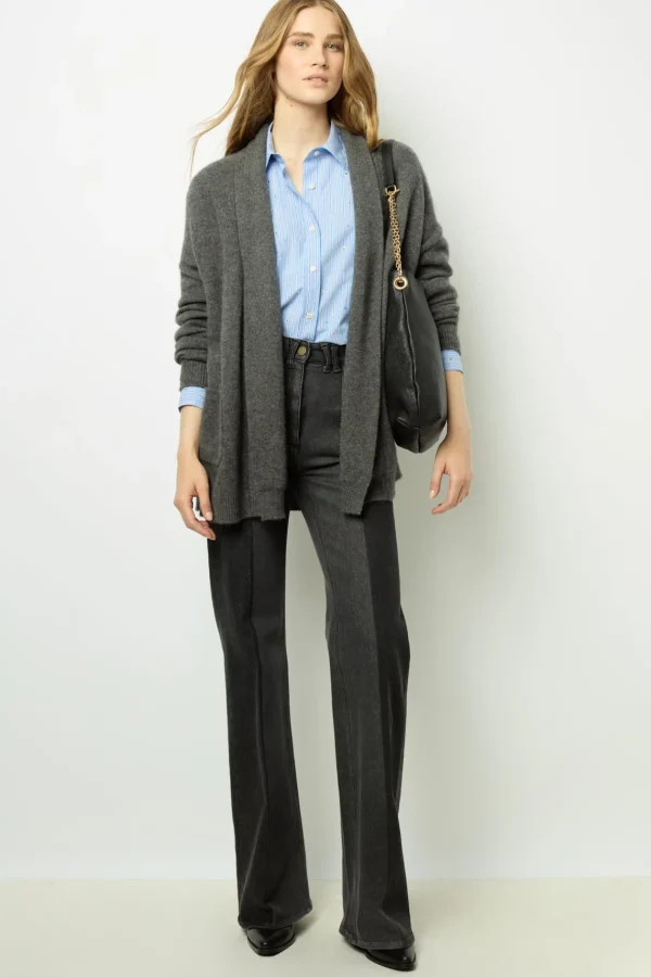 Shop Edge to edge, open cashmere cardigan - JOHANA Knitwear
