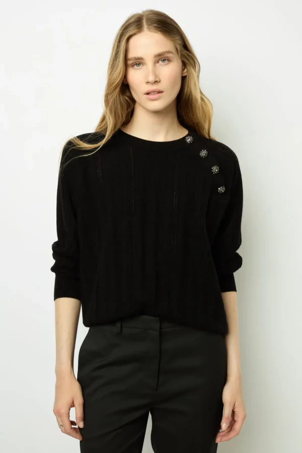 Best Sale Fine wool sweater with rhinestone - JOSETTE Knitwear