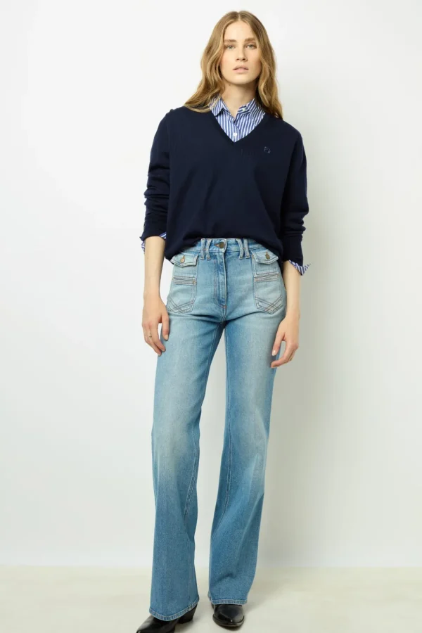 New Fine wool V-neck sweater - JULIETTE Knitwear