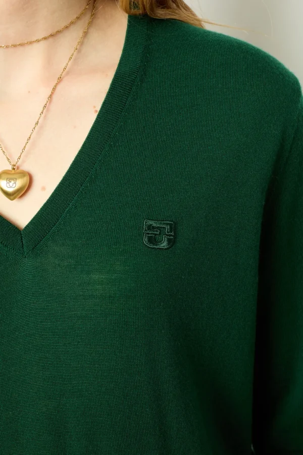 Cheap Fine wool V-neck sweater - JULIETTE Knitwear