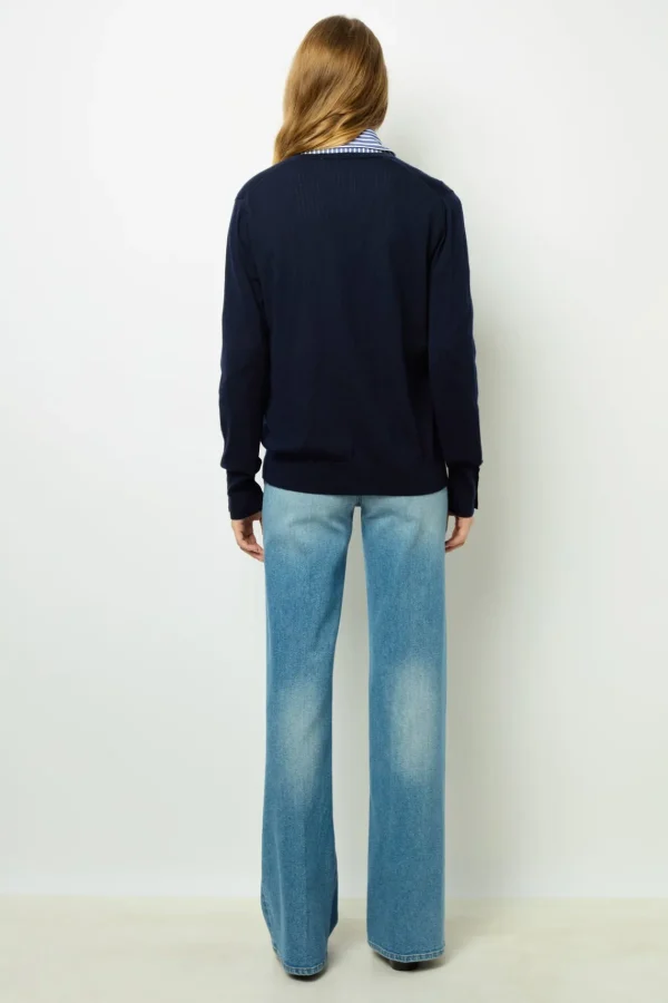 New Fine wool V-neck sweater - JULIETTE Knitwear