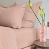 Clearance Fitted washed linen sheet - antique rose Fitted Sheets