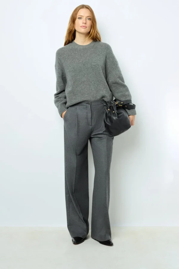 Clearance Flannel straight cut pants - NIA Trousers | Suits & Outfits