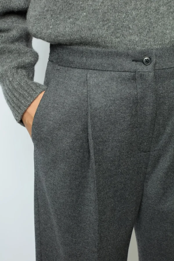 Clearance Flannel straight cut pants - NIA Trousers | Suits & Outfits