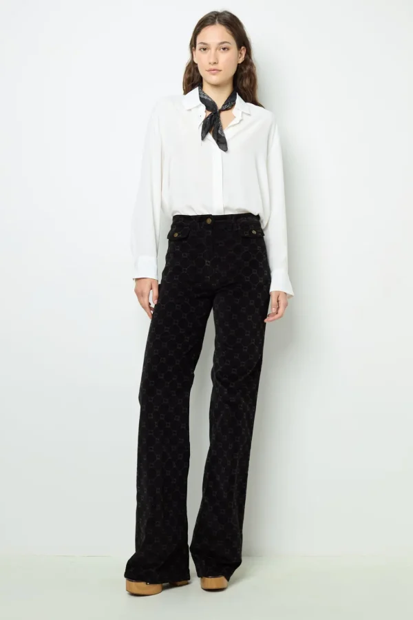 Outlet Flared corduroy jeans - ANNA Trousers