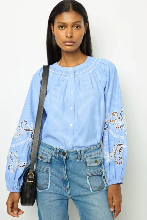 Cheap Flared jeans with fringes - ANNA Shirts & Blouses