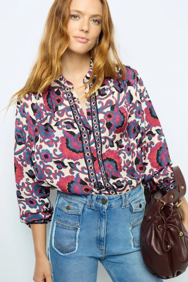 Sale Flared jeans with fringes - ANNA Shirts & Blouses