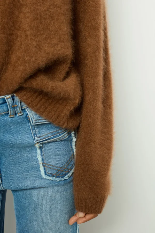 Best Sale Flared jeans with fringes - ANNA Knitwear