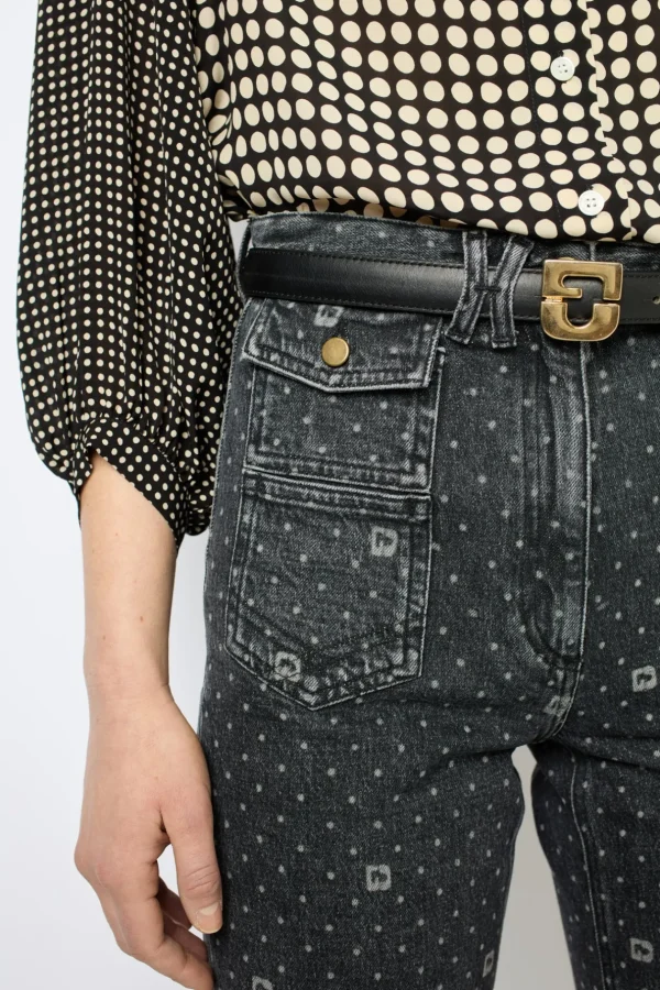 Store Flared polka dot jeans - ANNA Trousers