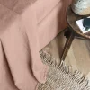 Outlet Flat washed linen sheet - antique rose Flat Sheets