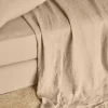 Best Flat washed linen sheet - light brown Flat Sheets