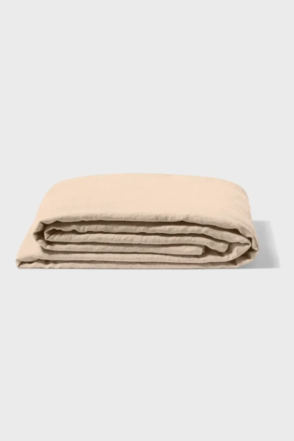Best Flat washed linen sheet - light brown Flat Sheets
