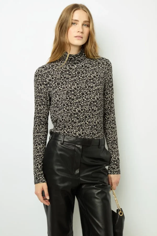 Cheap Floral turtleneck sweater - AURELIE Tops & T-Shirts